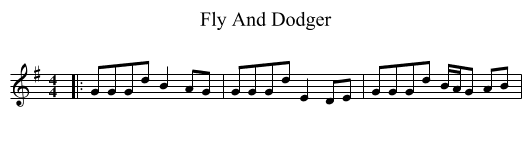 Fly And Dodger - staff notation