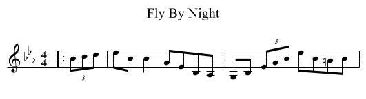 Fly By Night - staff notation
