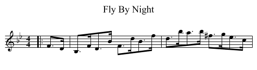 Fly By Night - staff notation