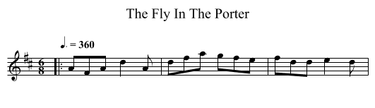 Fly In The Porter, The - staff notation
