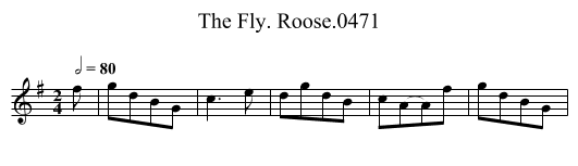 Fly. Roose.0471, The - staff notation