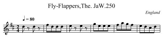 Fly-Flappers,The. JaW.250 - staff notation