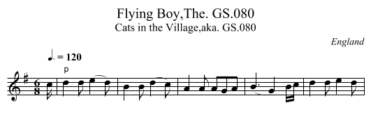 Flying Boy,The. GS.080 - staff notation