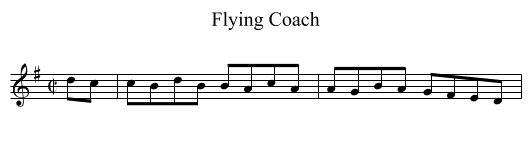 Flying Coach - staff notation