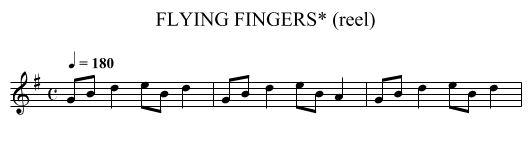 FLYING FINGERS* (reel) - staff notation