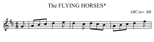 FLYING HORSES*, The - staff notation