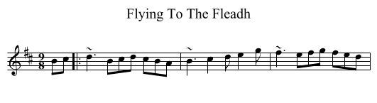 Flying To The Fleadh - staff notation