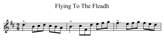 Flying To The Fleadh - staff notation