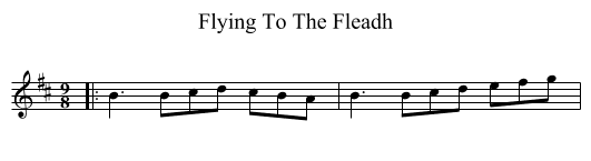 Flying To The Fleadh - staff notation