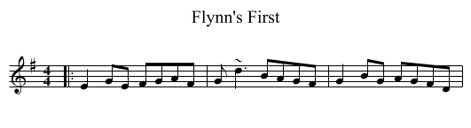 Flynn's First - staff notation