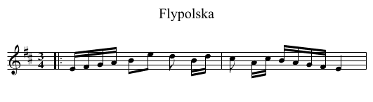 Flypolska - staff notation