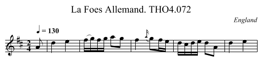 Foes Allemand. THO4.072, La - staff notation