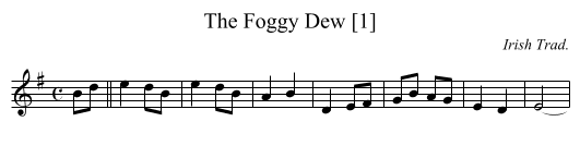 Foggy Dew [1], The  - staff notation