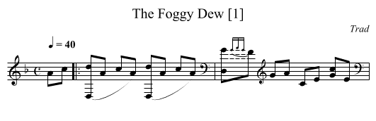 Foggy Dew [1], The  - staff notation