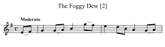 Foggy Dew [2], The - staff notation
