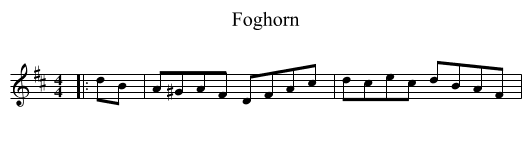 Foghorn - staff notation