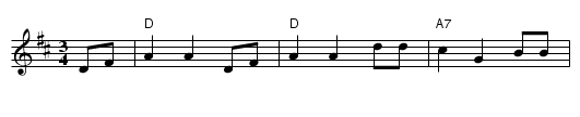 Folk song - staff notation