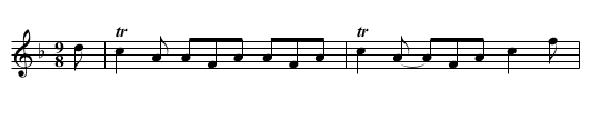 FOLLOW HER OVER THE BORDER.     a Jigg. - staff notation