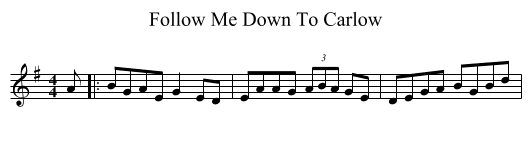 Follow Me Down To Carlow - staff notation