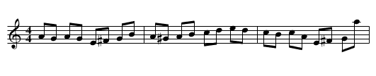 Follow me Down - staff notation