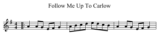 Follow Me Up To Carlow - staff notation