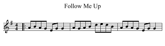 Follow Me Up - staff notation