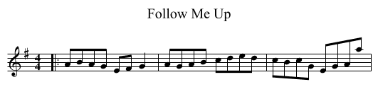 Follow Me Up - staff notation