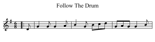 Follow The Drum - staff notation