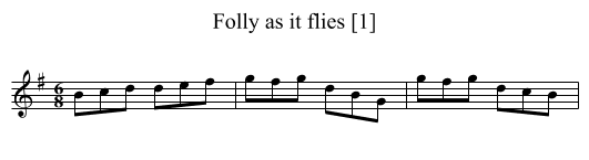 Folly as it flies [1] - staff notation