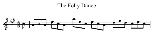 Folly Dance, The - staff notation