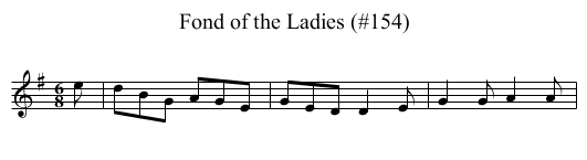 Fond of the Ladies (#154) - staff notation