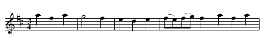 Foot's Minuet - staff notation