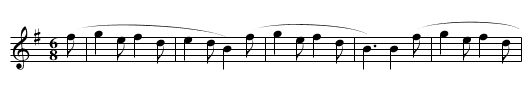 Footy Agyen The Wa' - staff notation