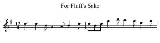 For Fluff's Sake - staff notation
