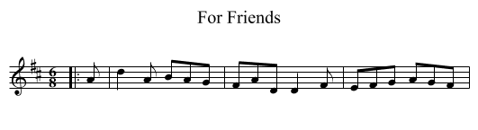 For Friends - staff notation