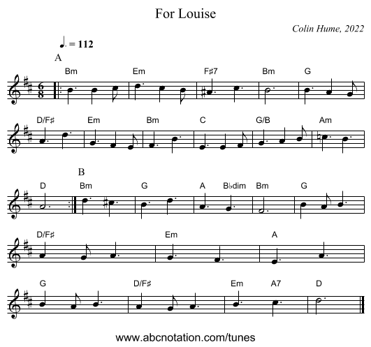 For Louise - staff notation