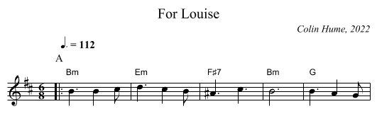 For Louise - staff notation