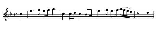 For old long Gine my Joe - staff notation