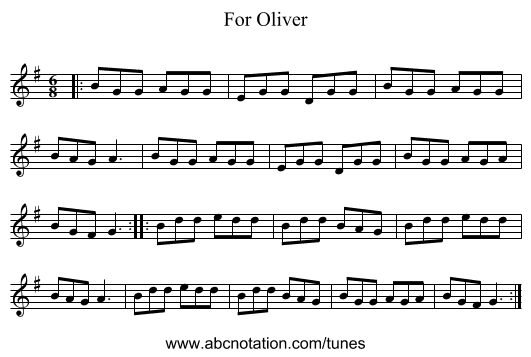 For Oliver - staff notation