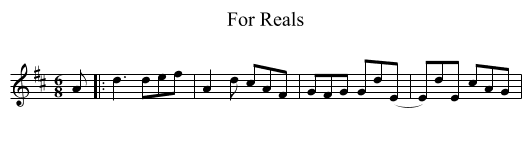 For Reals - staff notation