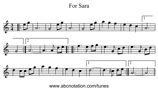 For Sara - staff notation