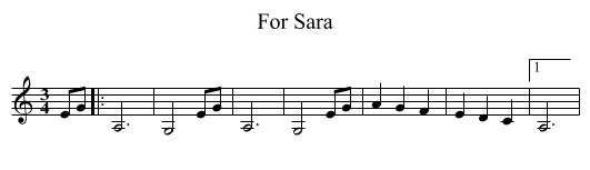 For Sara - staff notation