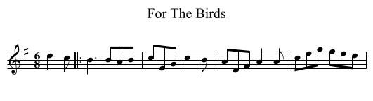 For The Birds - staff notation
