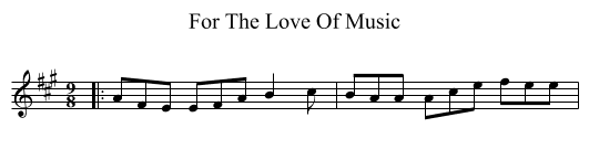 For The Love Of Music - staff notation