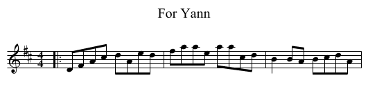 For Yann - staff notation