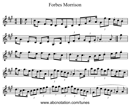 Forbes Morrison - staff notation