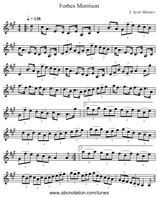 Forbes Morrison - staff notation