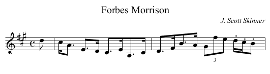 Forbes Morrison - staff notation
