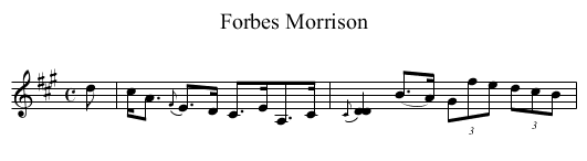 Forbes Morrison - staff notation