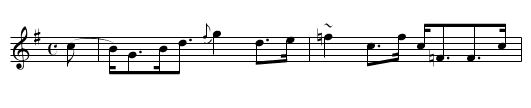 Forbes's Sneeshin Mull - staff notation